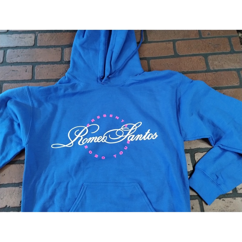 ROMEO SANTOS - 2020‎ Inmortal Long Sleeve Pullover Blue Hoodie ~BRAND NEW~ S